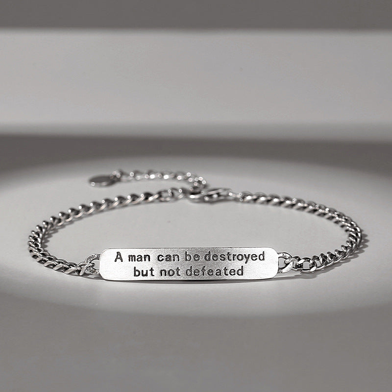 Motivation Thai Silver Bracelet for Men's Fashion