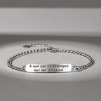 Motivation Thai Silver Bracelet for Men's Fashion